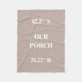 Couverture Polaire Personnalisez Nos Coordonnées Porches (Devant)