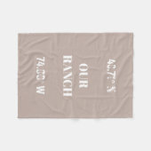 Couverture Polaire Personnalisez Nos Coordonnées Ranch (Devant (Horizontal))