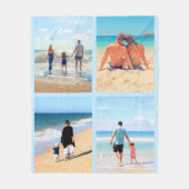 Couverture Polaire Personnalisez votre collection photo préférée Blan (Devant)