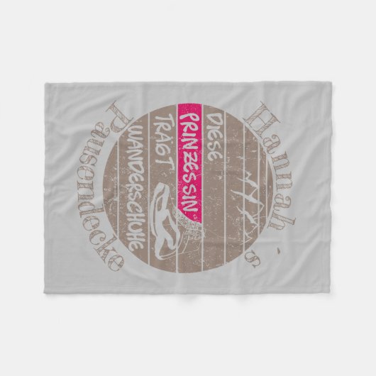 Couverture Polaire Personnalisierbar Nom Prinzessin Wanderschuhe (Devant (Horizontal))