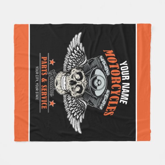 Couverture Polaire Personnalized Biker Flying (Devant (Horizontal))