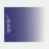 Couverture Polaire Personnalized gradient ombre navy blue (Devant (Horizontal))