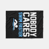 Couverture Polaire Personne Ne S'Occupe De Nager Plus Vite Amusant Na (Devant (Horizontal))