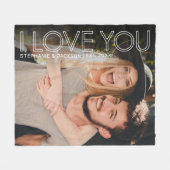 Couverture Polaire Personne préférée Je t'aime Photo (Devant (Horizontal))