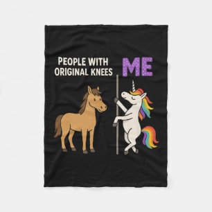 Couverture Polaire Personnes Avec Les Genoux D'Origine Et Moi Unicorn