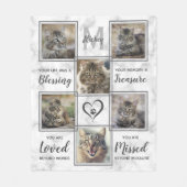 Couverture Polaire Perte de animal de compagnie Photo Collage personn (Devant)
