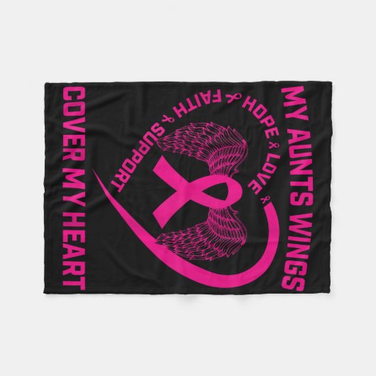 Couverture Polaire Perte De L'Amour Une Tante Cancer Du Sein Ck Sensi (Devant (Horizontal))