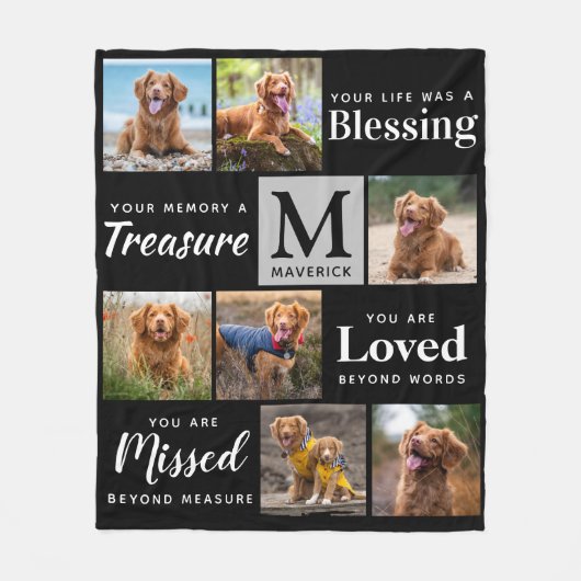 Couverture Polaire Perte de l'animal de compagnie commémoratif de chi (Devant)