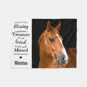 Couverture Polaire Perte personnalisée de l'animal de compagnie Photo (Devant (Horizontal))