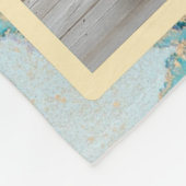 Couverture Polaire Pet bunny photo collage - green ink Fleecedecke (Coin)