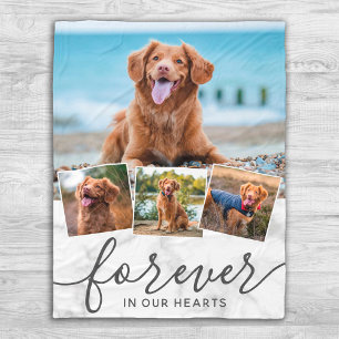 Couverture Polaire Pet Dog Memorial 4 Photo Collage