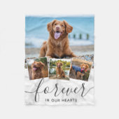 Couverture Polaire Pet Dog Memorial 4 Photo Collage (Devant)