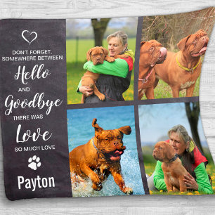Couverture Polaire Pet Dog Memorial Animaux de compagnie Perte Photo