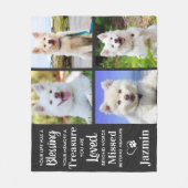 Couverture Polaire Pet Dog Memorial Collage photo personnalisé (Devant)