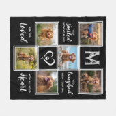 Couverture Polaire Pet Dog Memorial Keepsaké Photo Collage (Devant (Horizontal))
