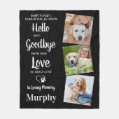 Couverture Polaire Pet Dog Memorial Personnalisé Animaux de compagnie (Devant)