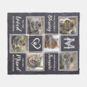 Couverture Polaire Pet Loss Cat Memorial Cadeau photo unique Collage (Devant (Horizontal))