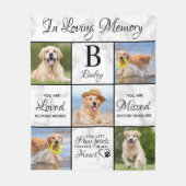 Couverture Polaire Pet Memorial Animaux de compagnie Perdre Keepsaké  (Devant)