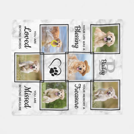 Couverture Polaire Pet Memorial Animaux de compagnie Perdre Keepsaké  (Devant (Horizontal))