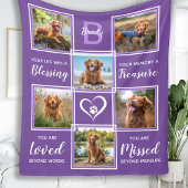 Couverture Polaire Pet Memorial Black Photo Collage