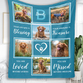 Couverture Polaire Pet Memorial Black Photo Collage