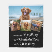 Couverture Polaire Pet Memorial Elegant Dog 4 Photo Collage (Devant)