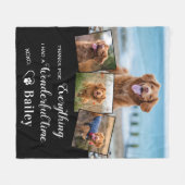 Couverture Polaire Pet Memorial Elegant Dog 4 Photo Collage (Devant (Horizontal))