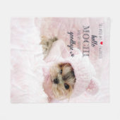 Couverture Polaire Pet Memorial Favori Hello Quote Keepsaké Photo (Devant (Horizontal))