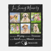 Couverture Polaire Pet Memorial Keepsaké Cadeau 6 Chien Photo Collage (Devant)