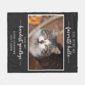 Couverture Polaire Pet Memorial Loss Sympathie Hardest Adieu Photo (Devant (Horizontal))