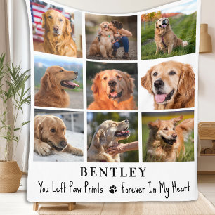 Couverture Polaire Pet Memorial Personnalisé 9 Photo Collage Chien
