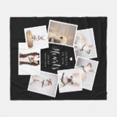 Couverture Polaire Pet Memorial Personnalisé Multiphoto Collage (Devant (Horizontal))