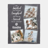 Couverture Polaire Pet Memorial Rustic Dog Photo Collage (Devant)