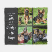 Couverture Polaire Pet Memorial Sympathy Cadeau Animaux de compagnie  (Devant (Horizontal))