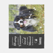 Couverture Polaire Pet Memorial Sympathy Keepsake Dog (Devant)