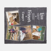Couverture Polaire Pet Memorial Sympathy Keepsaké Pet Perte 4 Photo (Devant (Horizontal))
