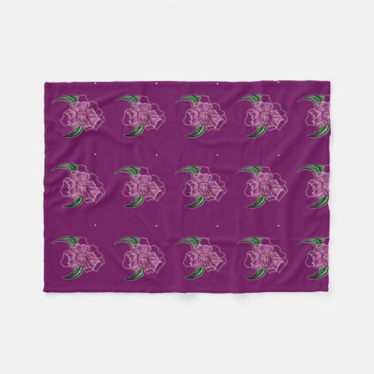 Couverture Polaire pétale de dame rose (Devant (Horizontal))