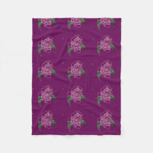 Couverture Polaire pétale de dame rose