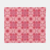 Couverture Polaire Pétales de fleurs Abstraites en corail tendre rose (Devant (Horizontal))