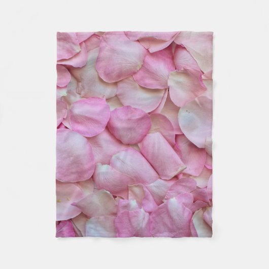 Couverture Polaire Pétales roses (Devant)