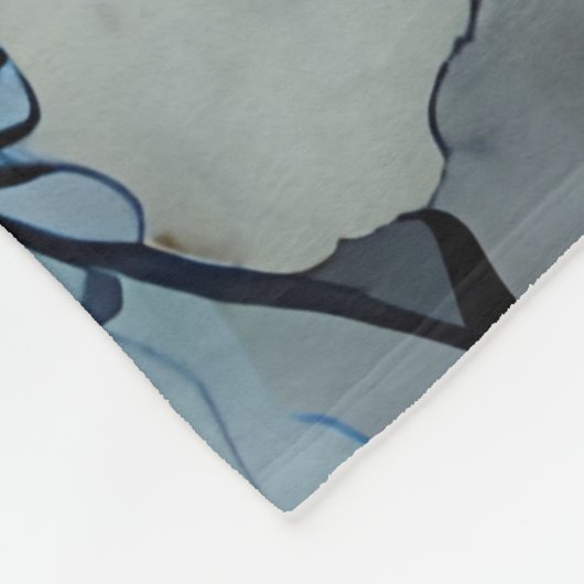 Couverture Polaire Petals d'Indigo (Coin)