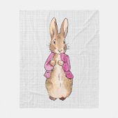 Couverture Polaire Peter le lapin rose Veste gris lin (Devant)