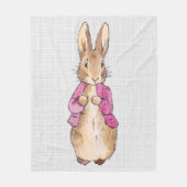 Couverture Polaire Peter le lapin rose Veste gris lin (Devant)
