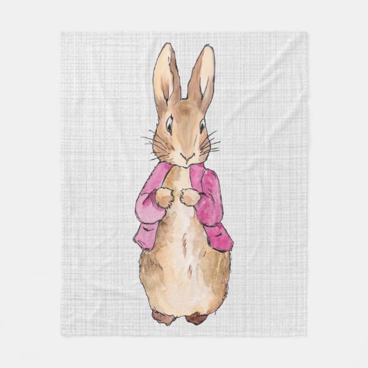 Couverture Polaire Peter le lapin rose Veste gris lin (Devant)