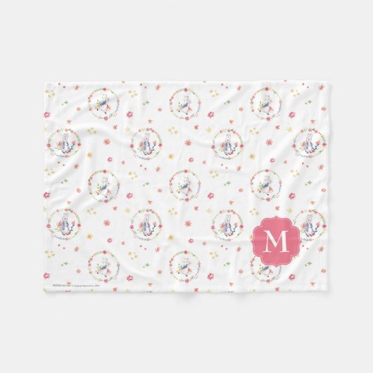 Couverture Polaire Peter Rabbit | Floral Wreath Pattern (Devant (Horizontal))