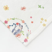 Couverture Polaire Peter Rabbit | Floral Wreath Pattern (Coin)