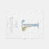 Couverture Polaire Peter Rabbit | Lettre personnalisée J (Devant (Horizontal))