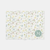 Couverture Polaire Peter Rabbit | Motif d'aquarelle bois (Devant (Horizontal))