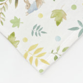 Couverture Polaire Peter Rabbit | Motif d'aquarelle bois (Coin)