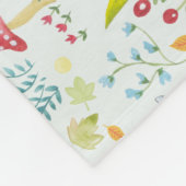 Couverture Polaire Peter Rabbit | Motif d'aquarelle enchantée (Coin)